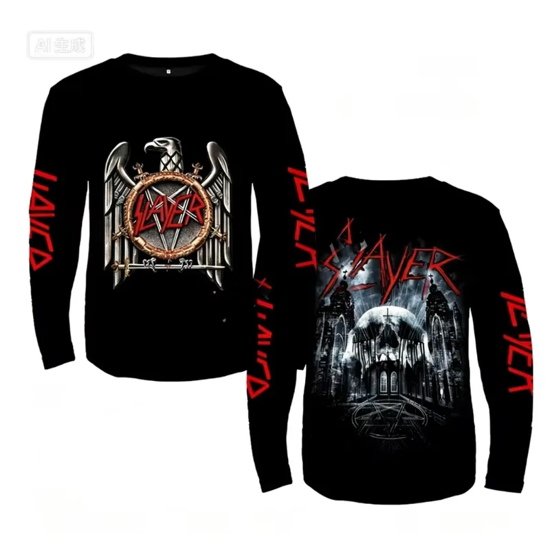 Live Rock - 3D Long Sleeve Rock Slayer Band