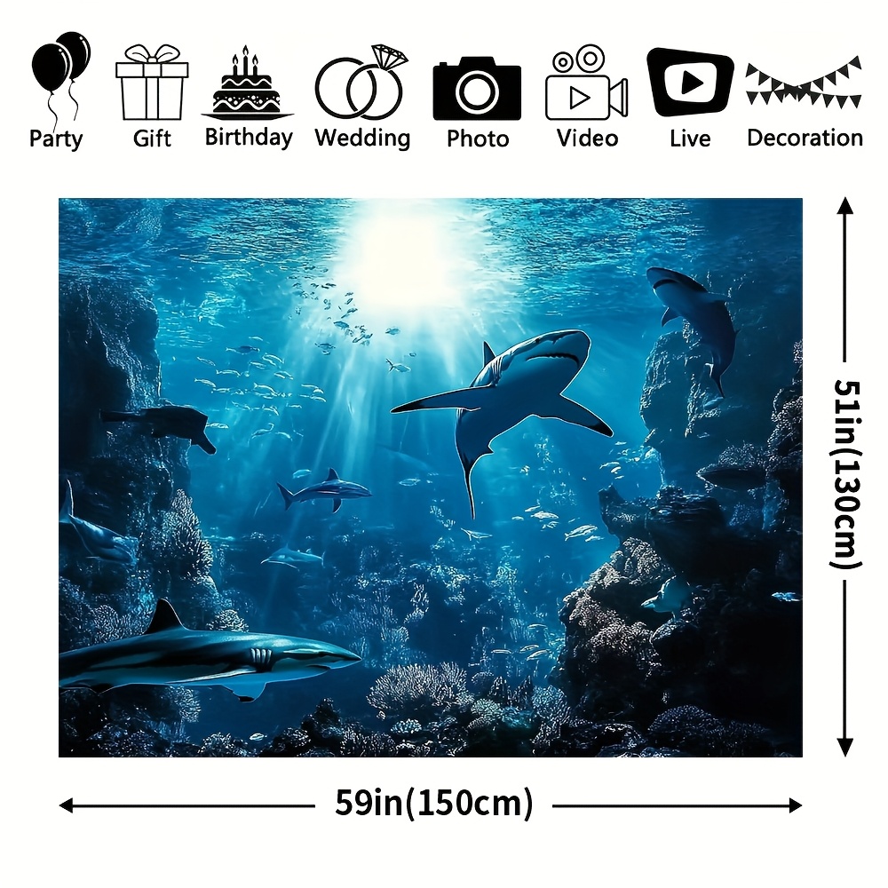 Majestic Deep Sea Shark Wall T - Ocean Aquarium recension och pris