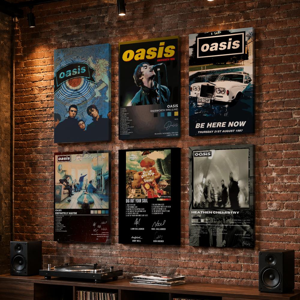 O-Oasis Rock Band Album Framed - Live Rock recension och pris