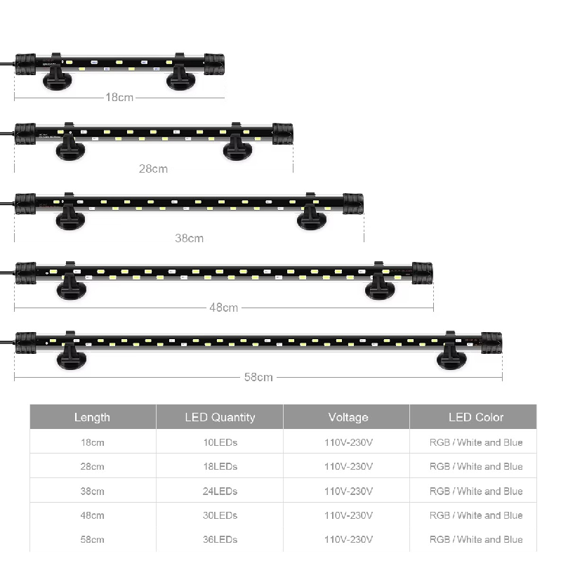 220V Strip Aquarium Light LED  - Aquarium Marine Lights recension och pris