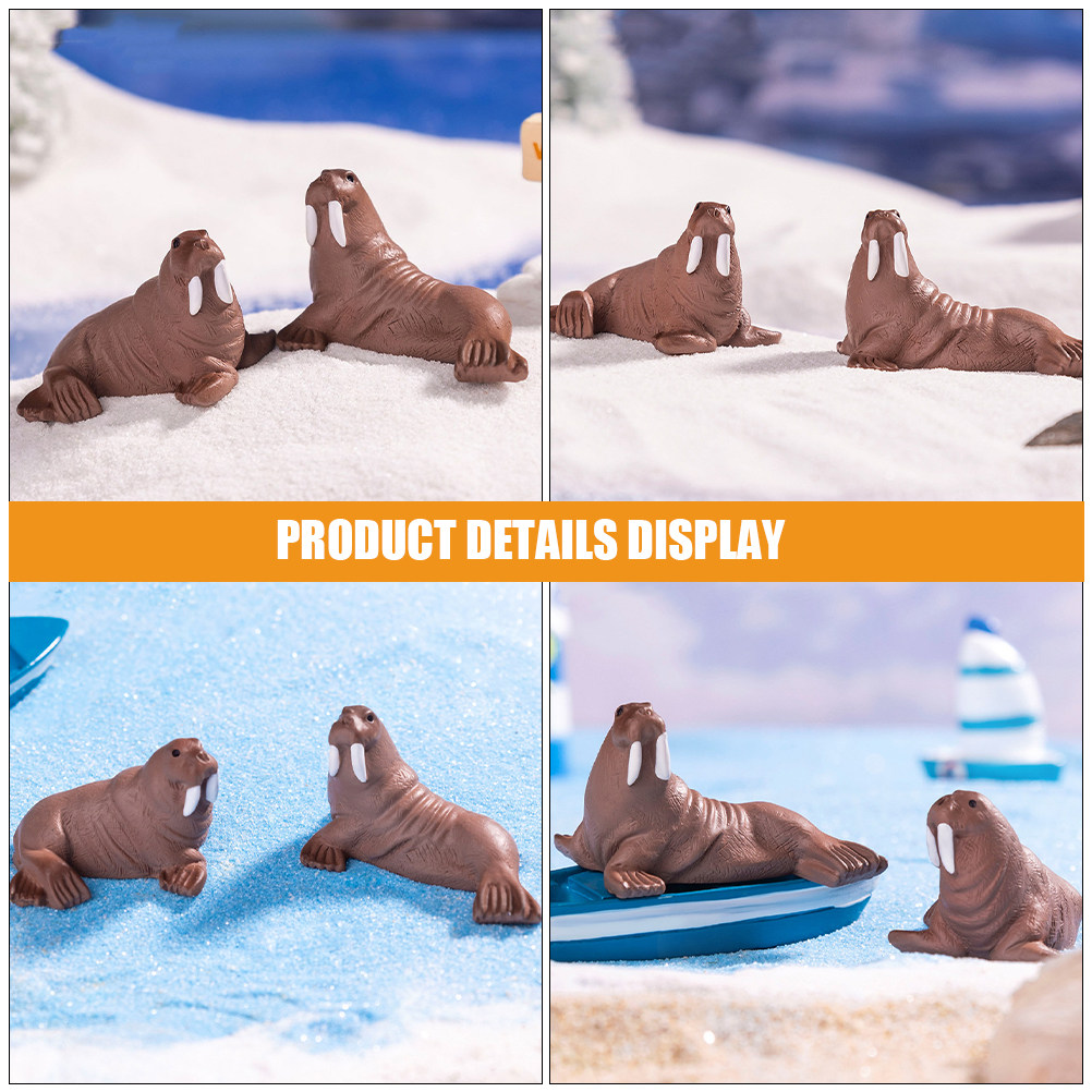 2Pcs Resin Walrus Miniature De - Ocean Aquarium recension och pris