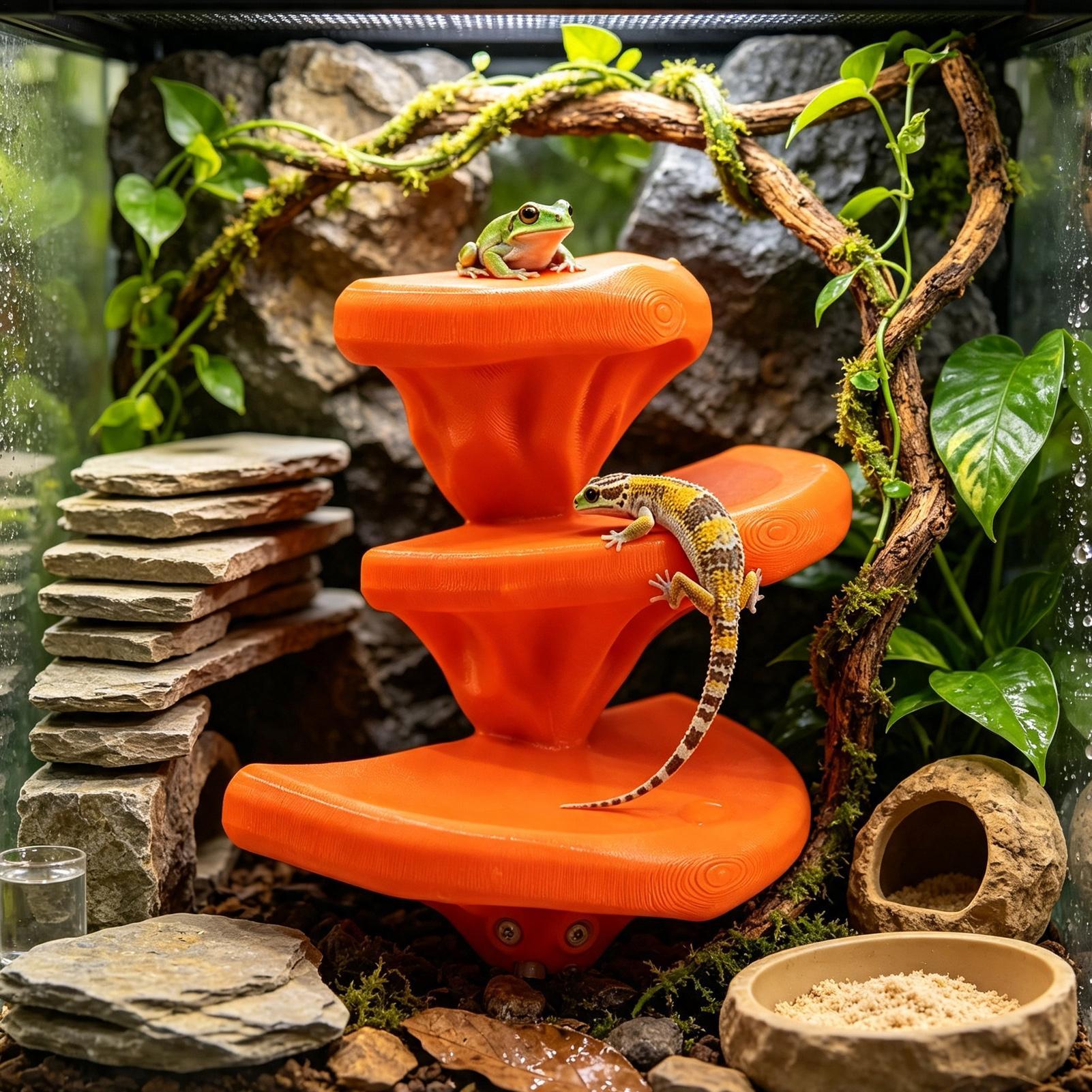 Gecko Tank Mushroom Decor Rept - Marine Fish Tank recension och pris